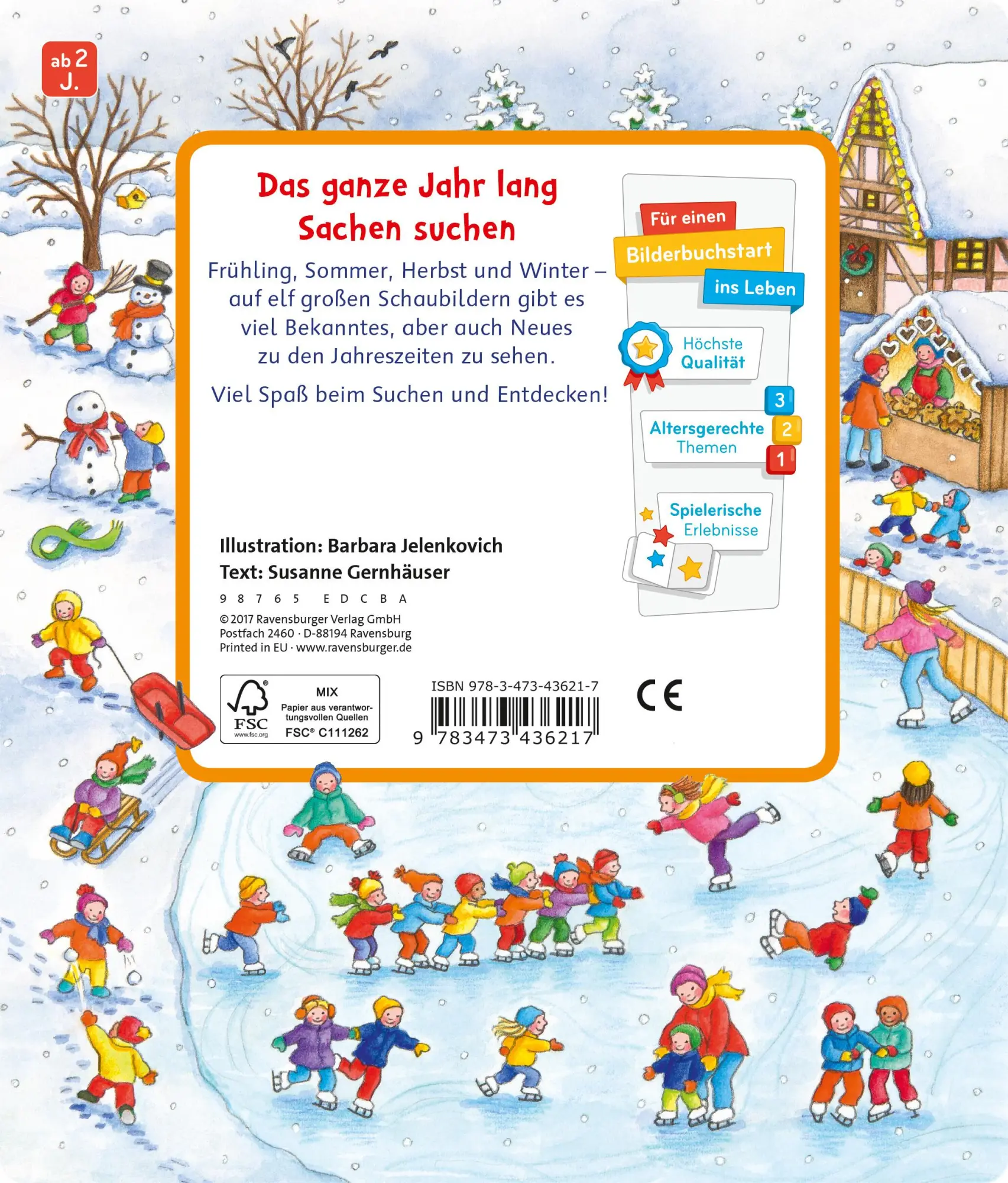 Rückseite: 9783473436217 | Sachen suchen: Die Jahreszeiten | Susanne Gernhäuser | Buch | 24 S.