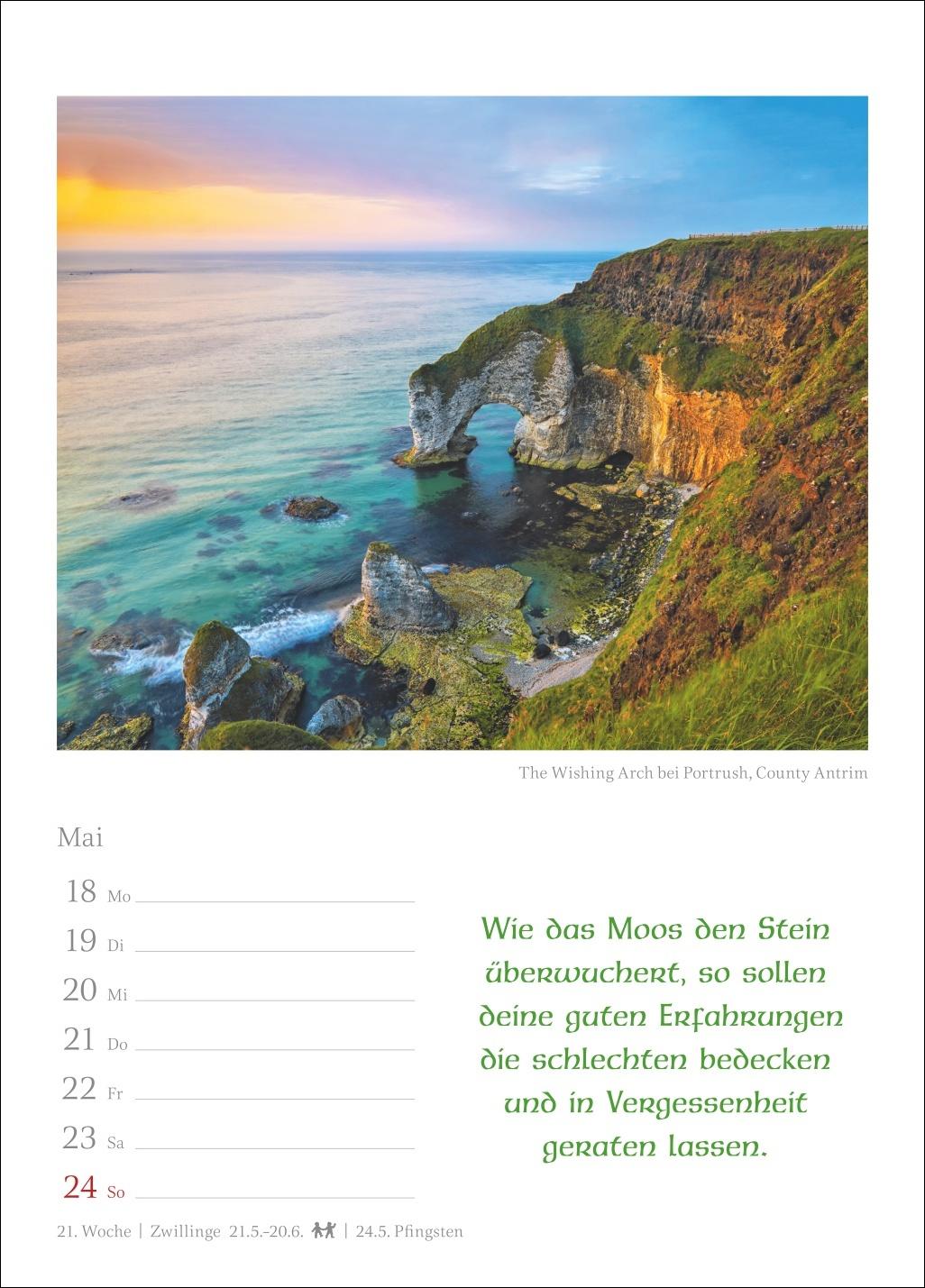 Bild: 9783840036217 | Irische Segenswünsche Wochenkalender 2026 - mit Zitaten | Großkopf
