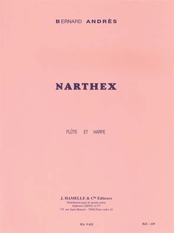 Cover: 9790230796217 | Narthex | Andres | Buch | Alphonse Leduc | EAN 9790230796217