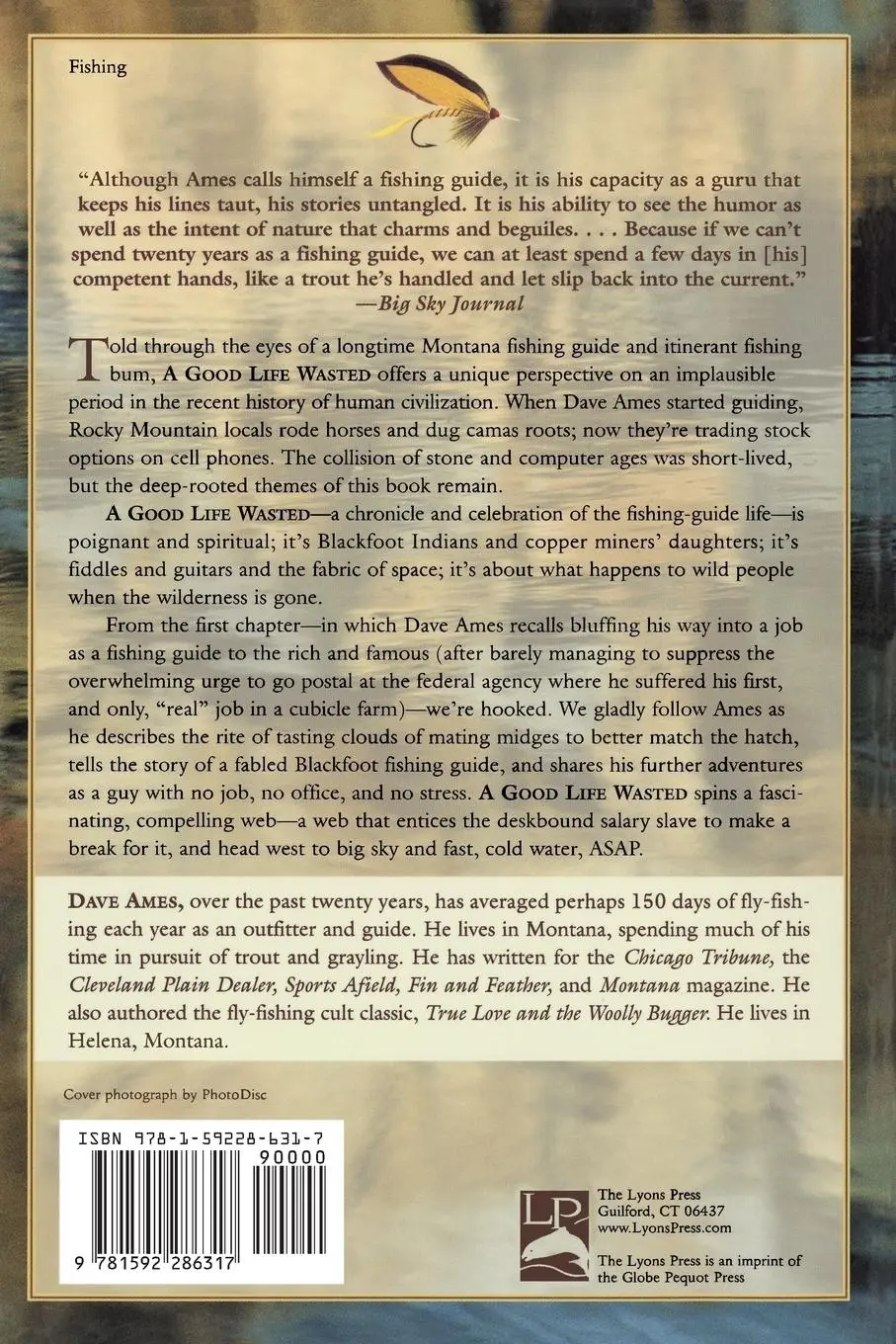 Rückseite: 9781592286317 | Good Life Wasted | Or Twenty Years As A Fishing Guide | Dave Ames