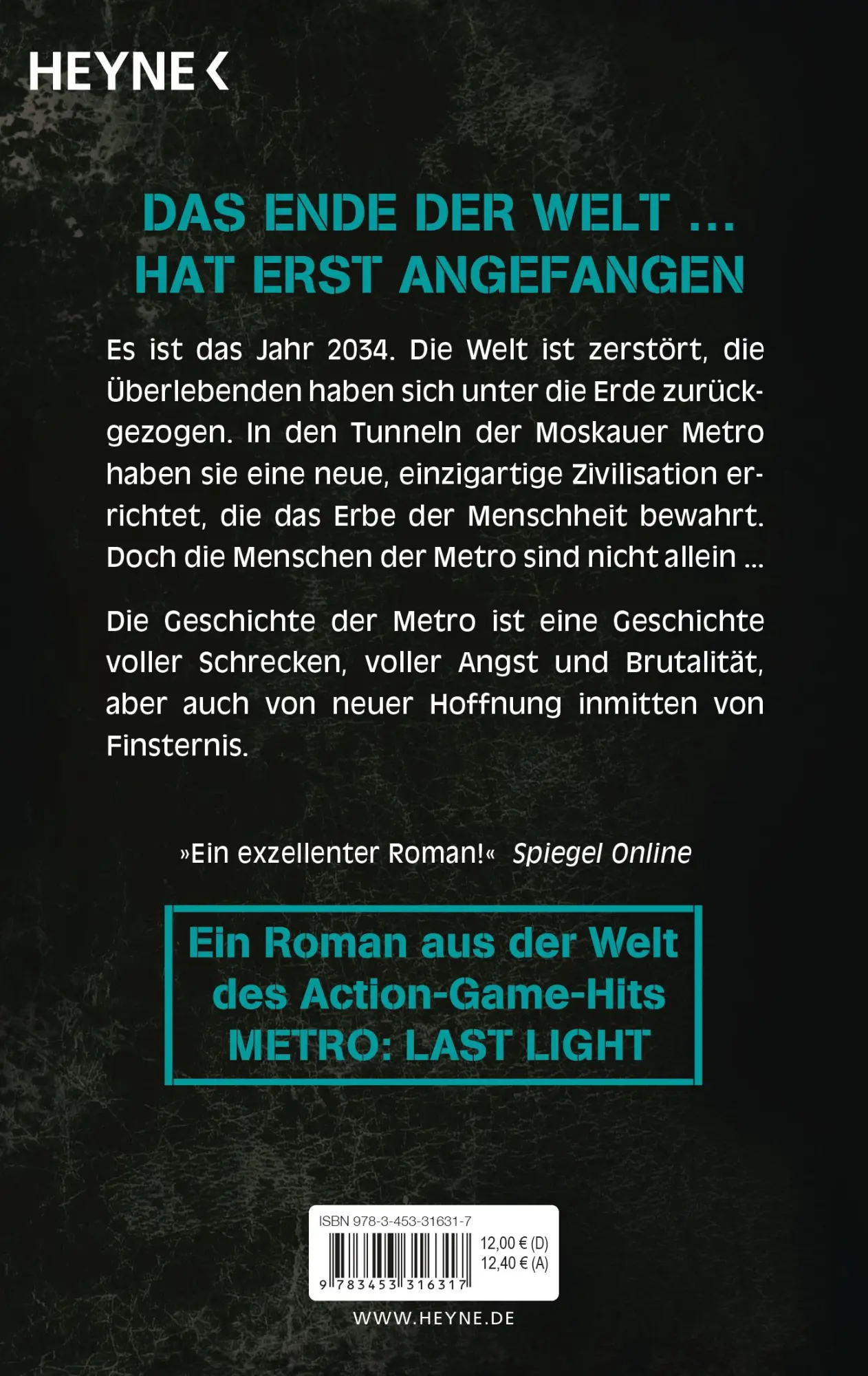 Bild: 9783453316317 | Metro 2034 | Dmitry Glukhovsky | Taschenbuch | METRO-Romane | 544 S.
