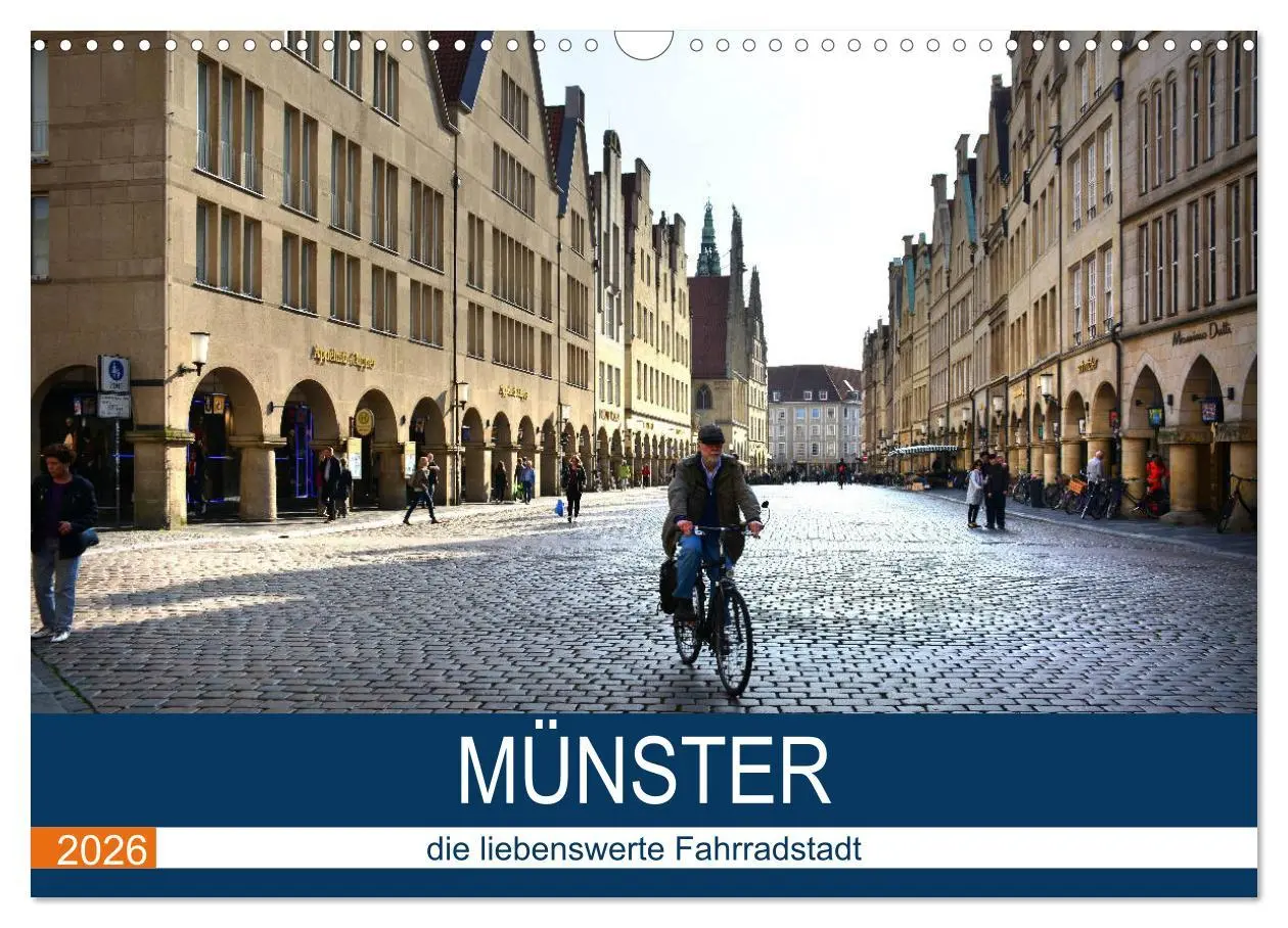 Cover: 9783457826317 | Münster - die liebenswerte Fahrradstadt (Wandkalender 2026 DIN A3...