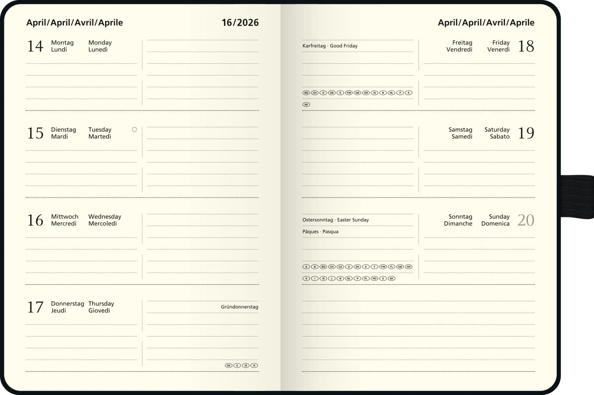 Bild: 4061947146417 | BRUNNEN 1073266326 Taschenkalender Kompagnon Mod. 732 66 2026 A6,...