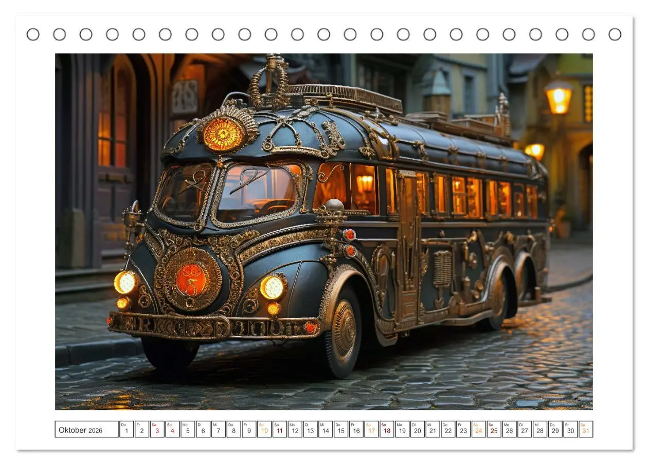 Bild: 9783457506417 | KI-Omnibusse (Tischkalender 2026 DIN A5 quer), CALVENDO Monatskalender