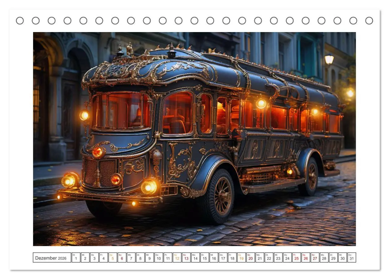 Bild: 9783457506417 | KI-Omnibusse (Tischkalender 2026 DIN A5 quer), CALVENDO Monatskalender