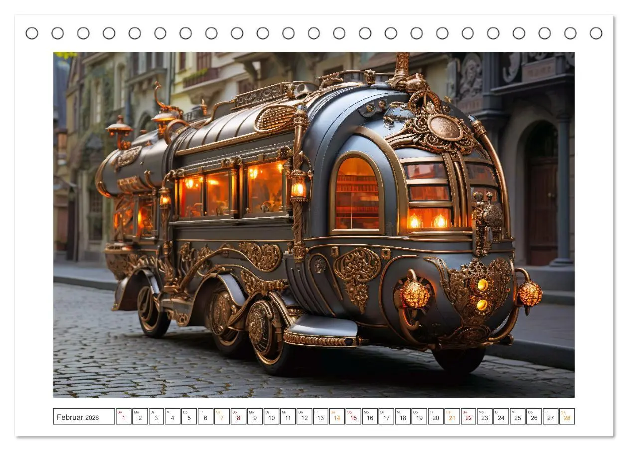 Bild: 9783457506417 | KI-Omnibusse (Tischkalender 2026 DIN A5 quer), CALVENDO Monatskalender