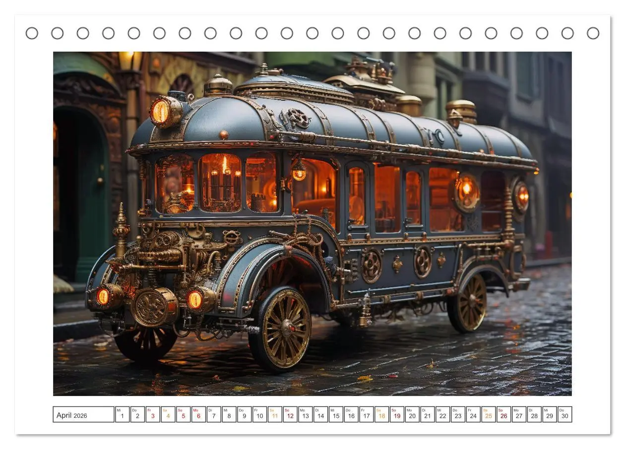 Bild: 9783457506417 | KI-Omnibusse (Tischkalender 2026 DIN A5 quer), CALVENDO Monatskalender