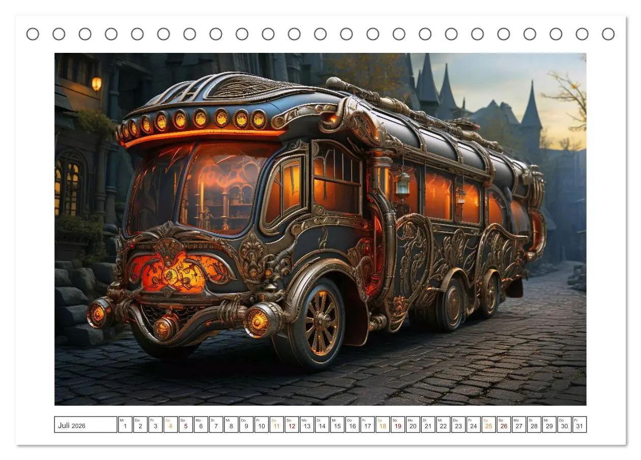 Bild: 9783457506417 | KI-Omnibusse (Tischkalender 2026 DIN A5 quer), CALVENDO Monatskalender