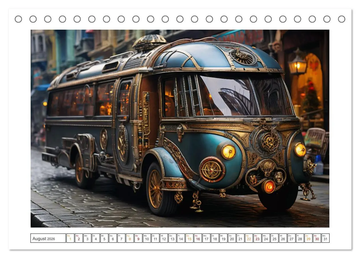 Bild: 9783457506417 | KI-Omnibusse (Tischkalender 2026 DIN A5 quer), CALVENDO Monatskalender