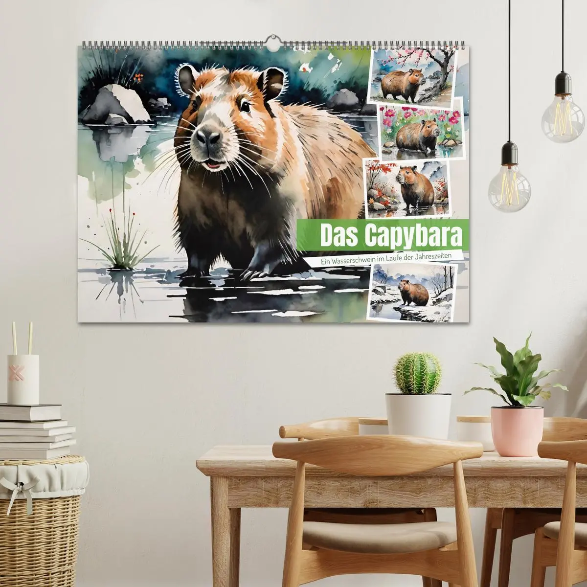 Bild: 9783457816417 | Das Capybara (Wandkalender 2026 DIN A2 quer), CALVENDO Monatskalender