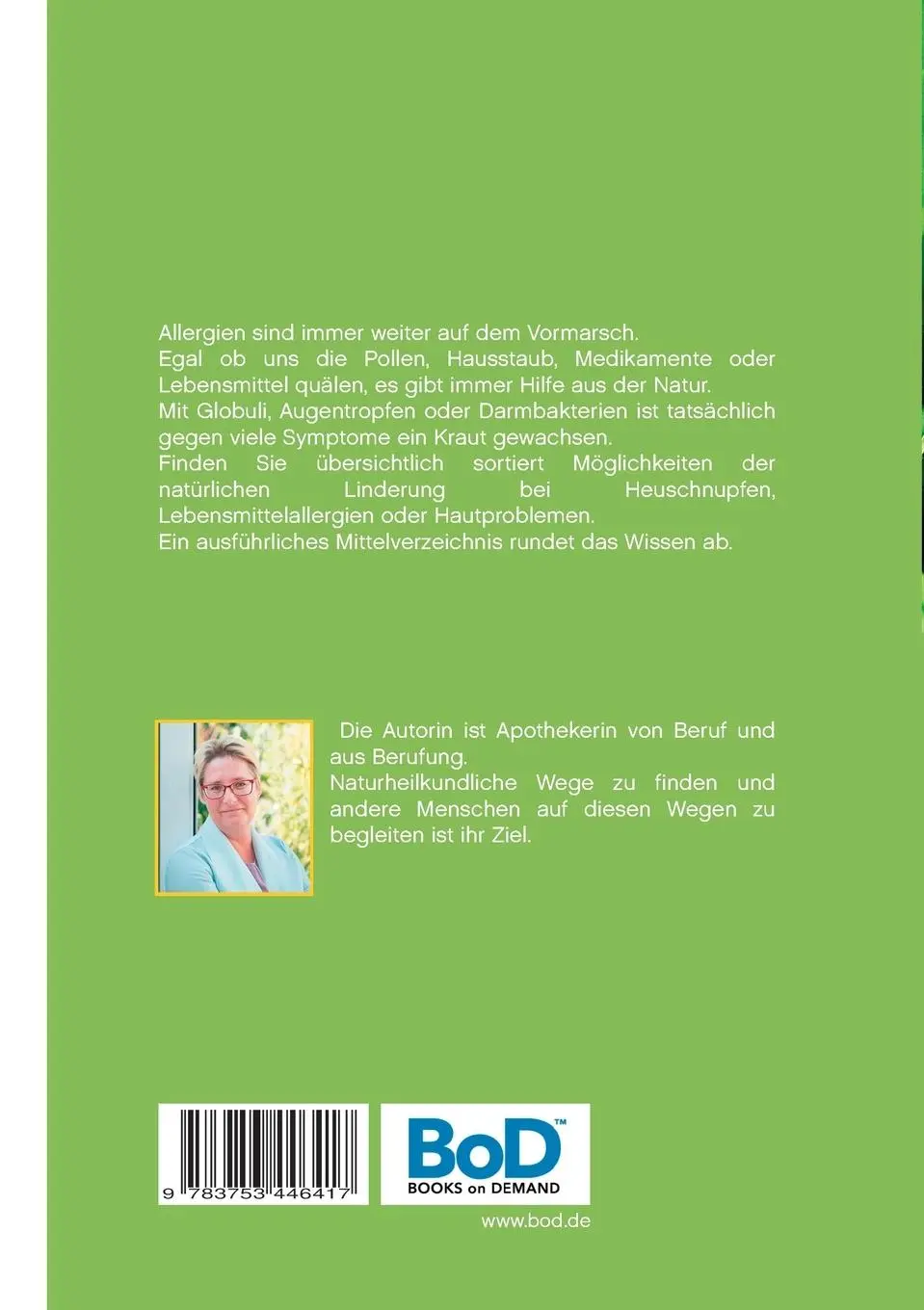 Rückseite: 9783753446417 | Naturheilkundliche Unterstützung bei Allergien | Heike Fabry | Buch