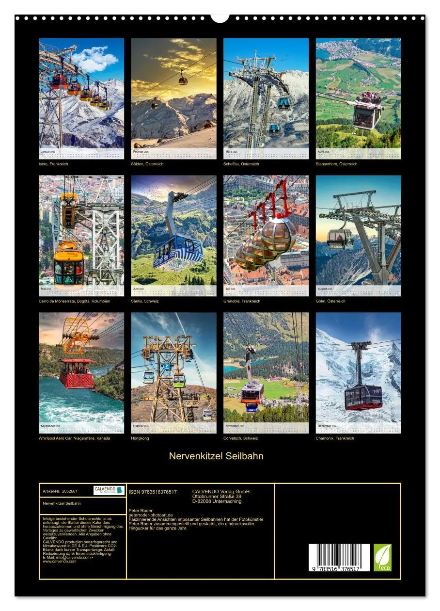 Bild: 9783516376517 | Nervenkitzel Seilbahn (hochwertiger Premium Wandkalender 2026 DIN...