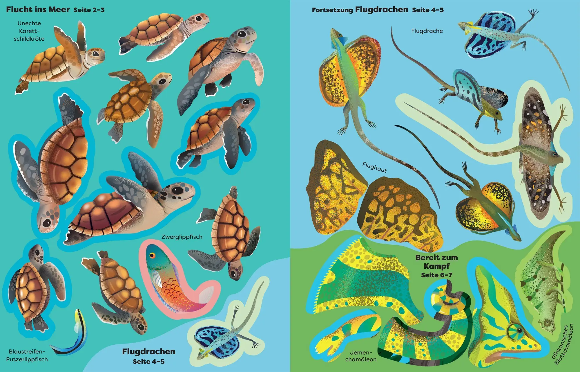 Bild: 9781035706617 | Die große Sticker-Tierwelt: Reptilien | Micaela Tapsell | Taschenbuch