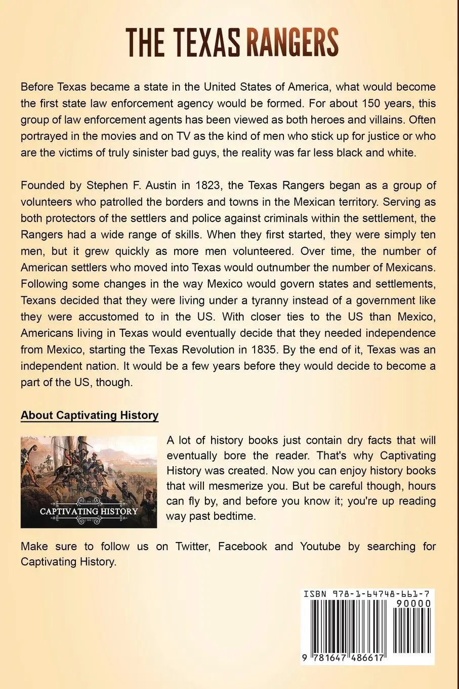 Rückseite: 9781647486617 | The Texas Rangers | Captivating History | Taschenbuch | Englisch