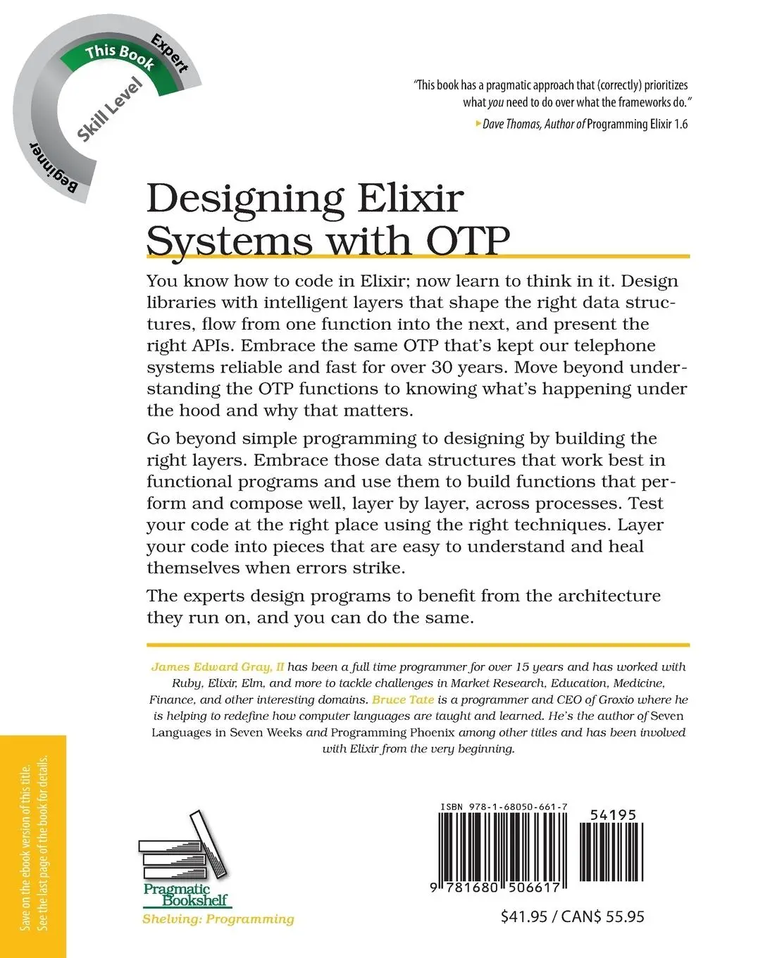 Rückseite: 9781680506617 | Designing Elixir Systems with OTP | James Gray (u. a.) | Taschenbuch