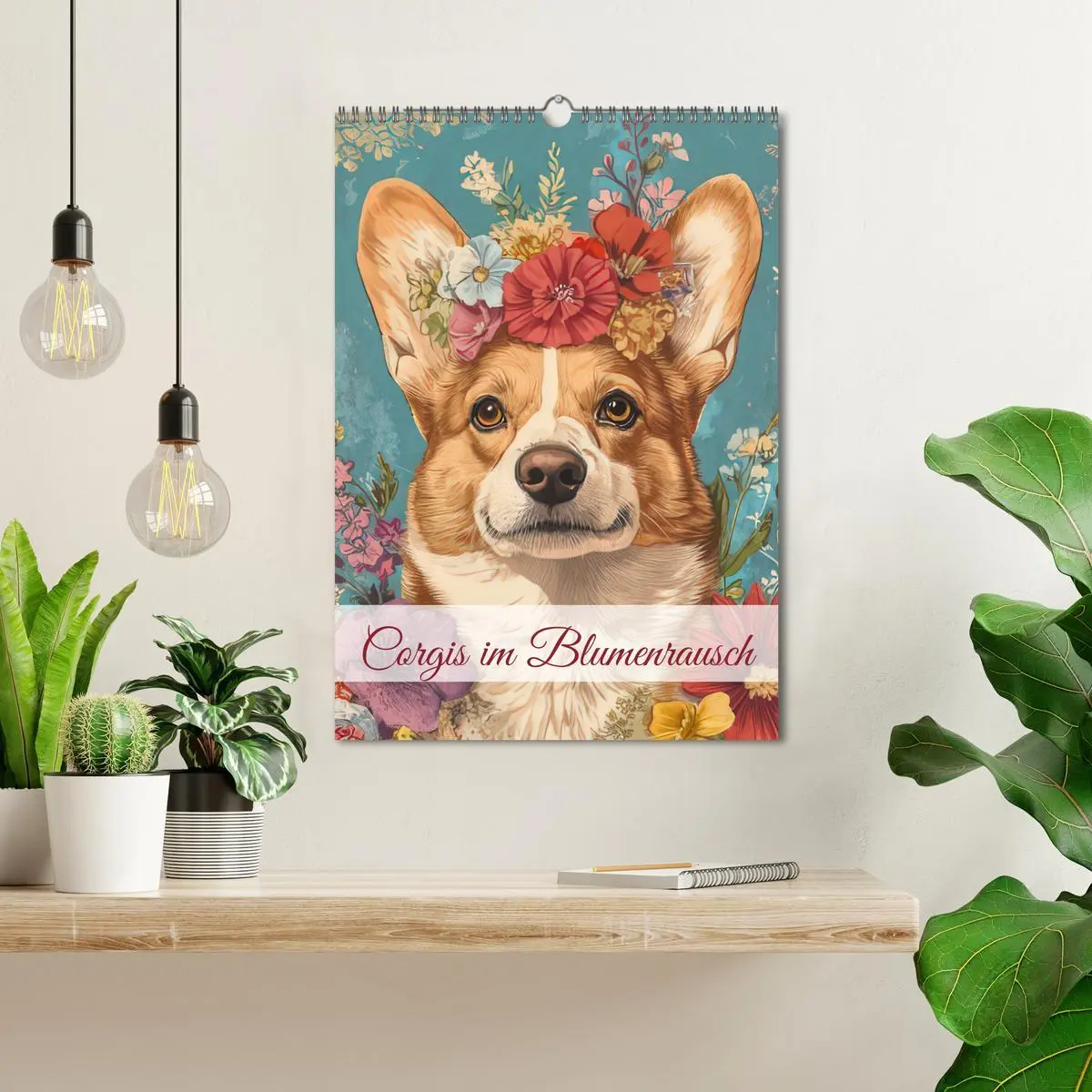 Bild: 9783457276617 | Corgis im Blumenrausch (Wandkalender 2026 DIN A3 hoch), CALVENDO...