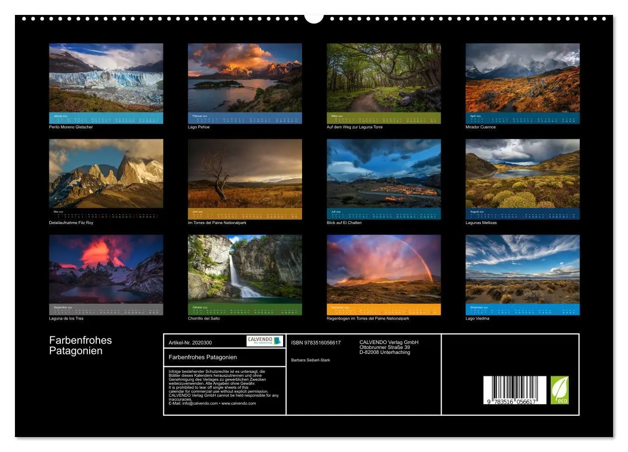 Bild: 9783516056617 | Farbenfrohes Patagonien (hochwertiger Premium Wandkalender 2026 DIN...