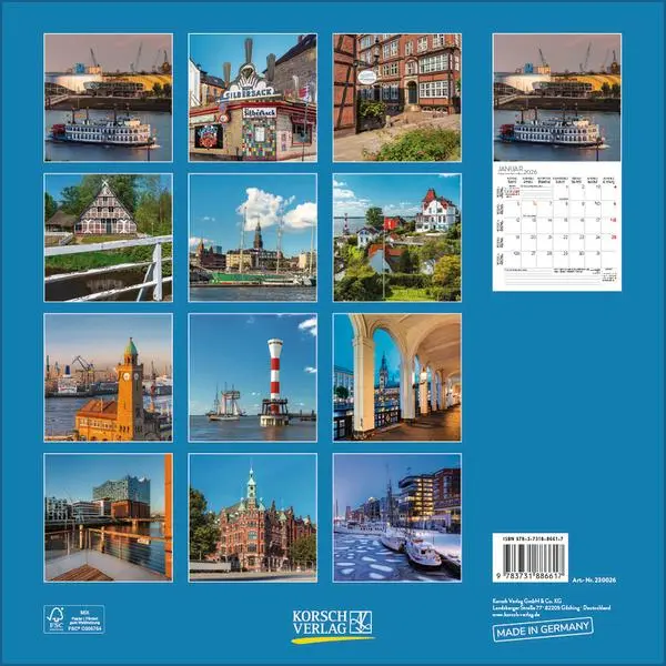 Bild: 9783731886617 | Hamburg 2026 | Verlag Korsch | Kalender | 13 S. | Deutsch | 2026