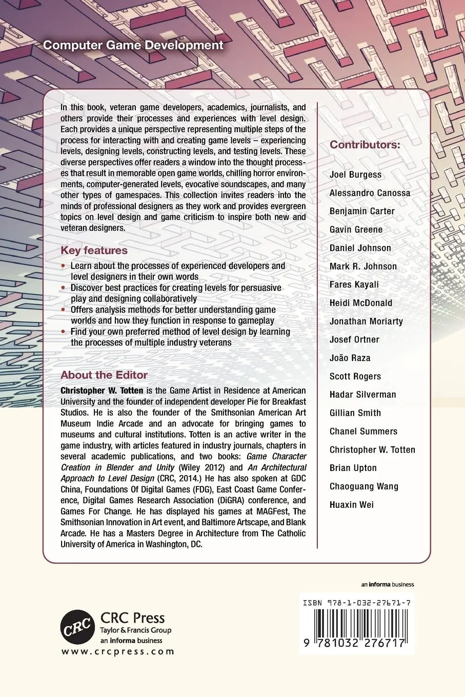 Rückseite: 9781032276717 | Level Design | Processes and Experiences | Christopher W. Totten