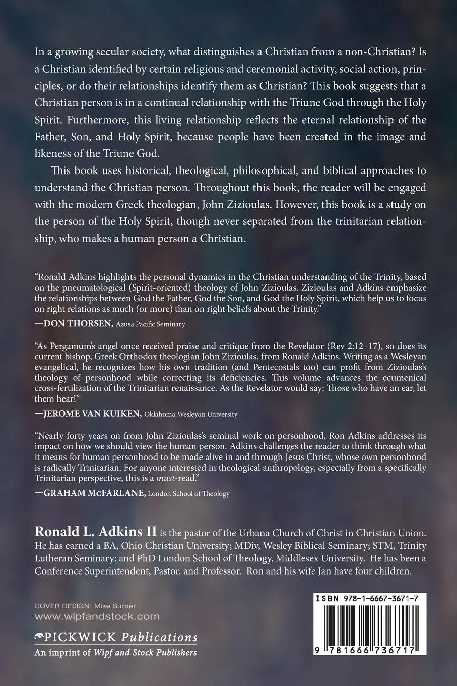 Rückseite: 9781666736717 | Trinitarian Pneumatological Personhood and the Theology of John...