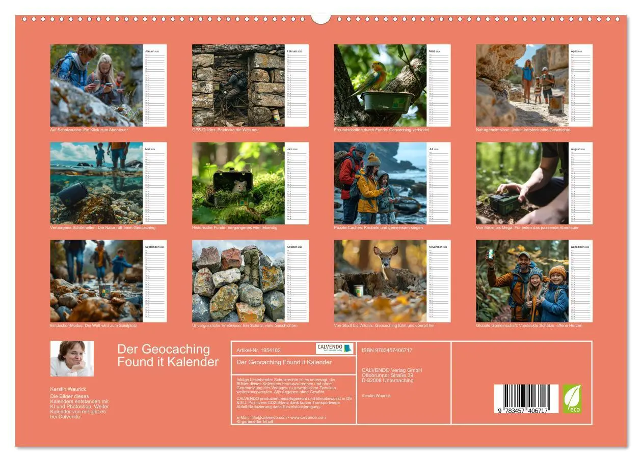 Bild: 9783457406717 | Der Geocaching Found it Kalender (hochwertiger Premium Wandkalender...