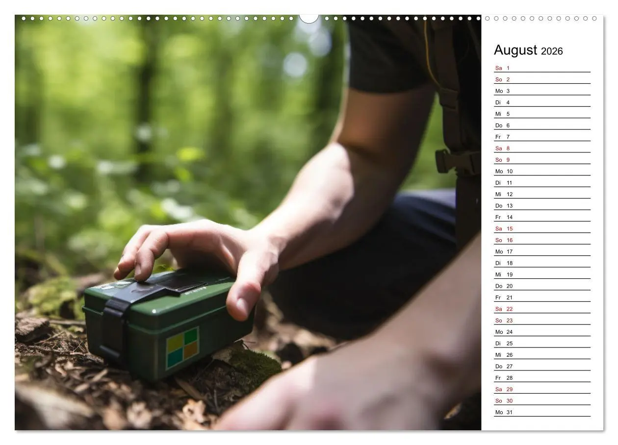 Bild: 9783457406717 | Der Geocaching Found it Kalender (hochwertiger Premium Wandkalender...