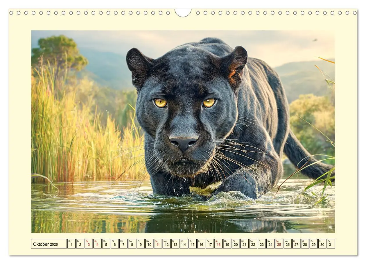 Bild: 9783457646717 | Schwarze Panther. Geheimnisvolle Schatten der Wildnis (Wandkalender...