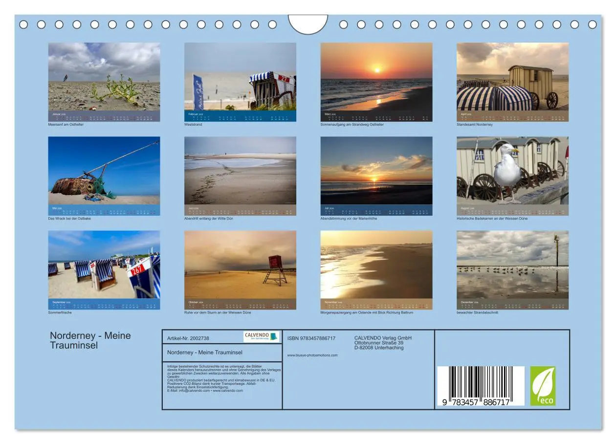 Bild: 9783457886717 | Norderney - Meine Trauminsel (Wandkalender 2026 DIN A4 quer),...