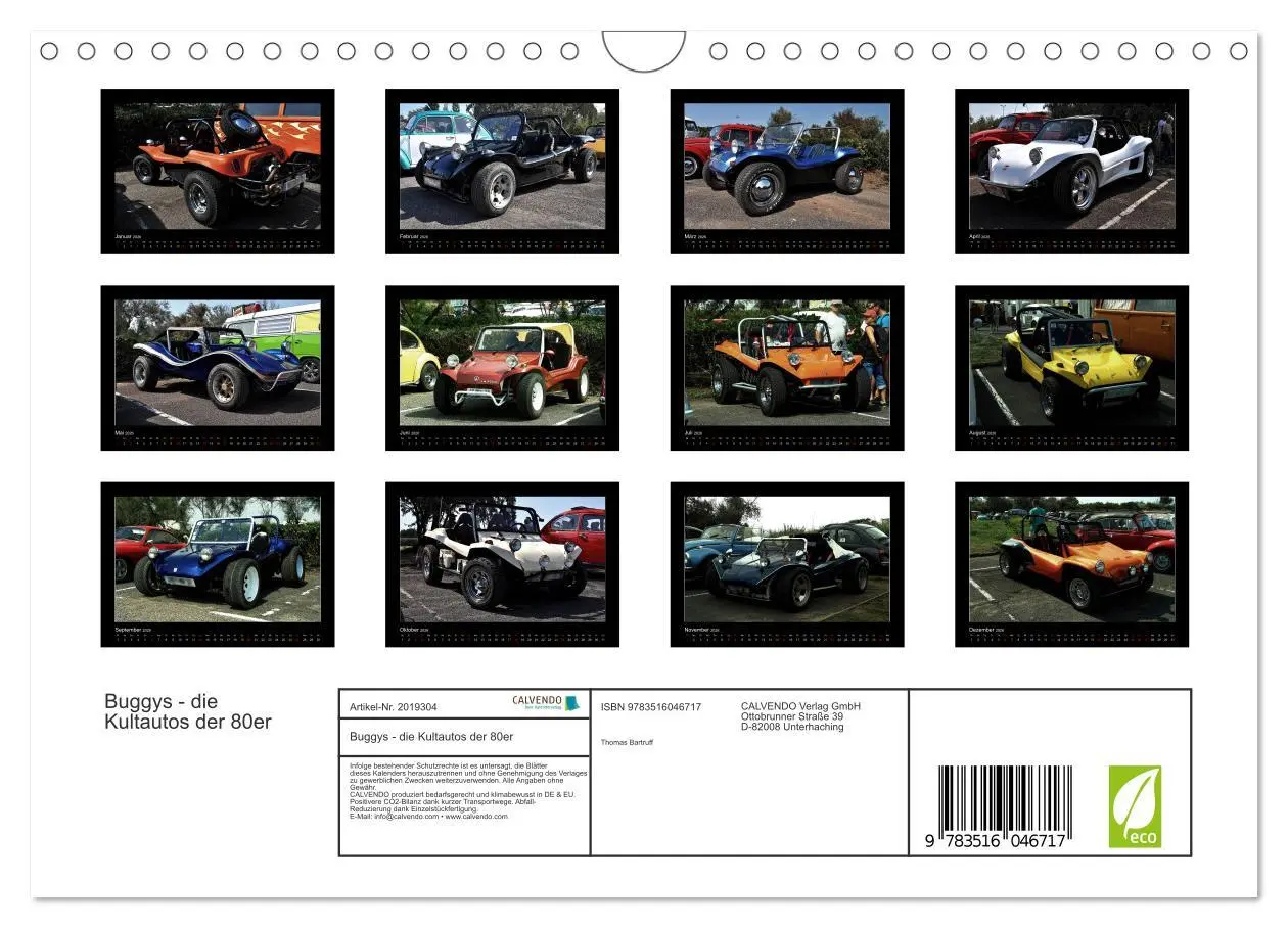 Bild: 9783516046717 | Buggys - die Kultautos der 80er (Wandkalender 2026 DIN A4 quer),...
