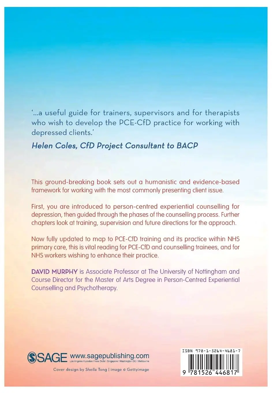 Rückseite: 9781526446817 | Person-Centred Experiential Counselling for Depression | David Murphy