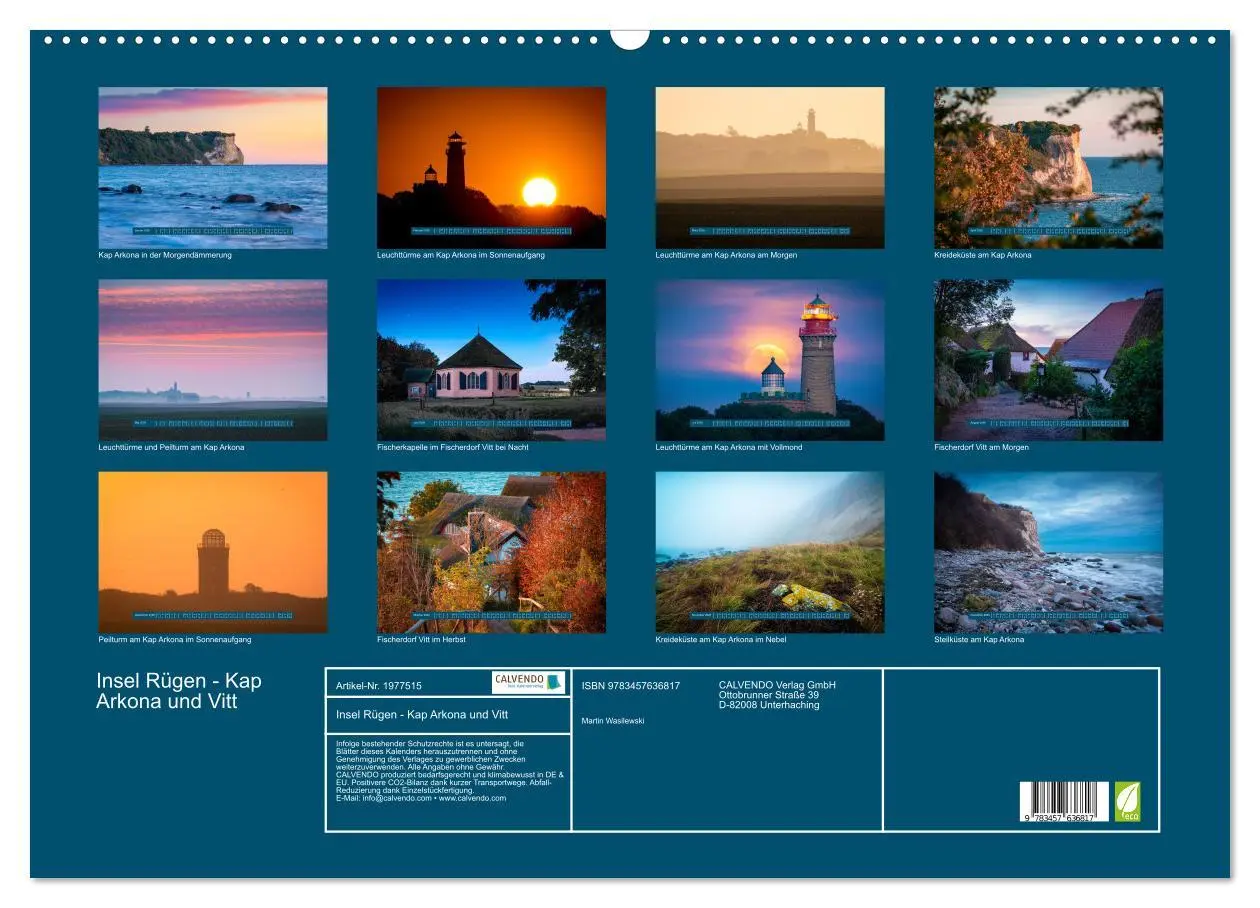 Bild: 9783457636817 | Insel Rügen - Kap Arkona und Vitt (Wandkalender 2026 DIN A2 quer),...