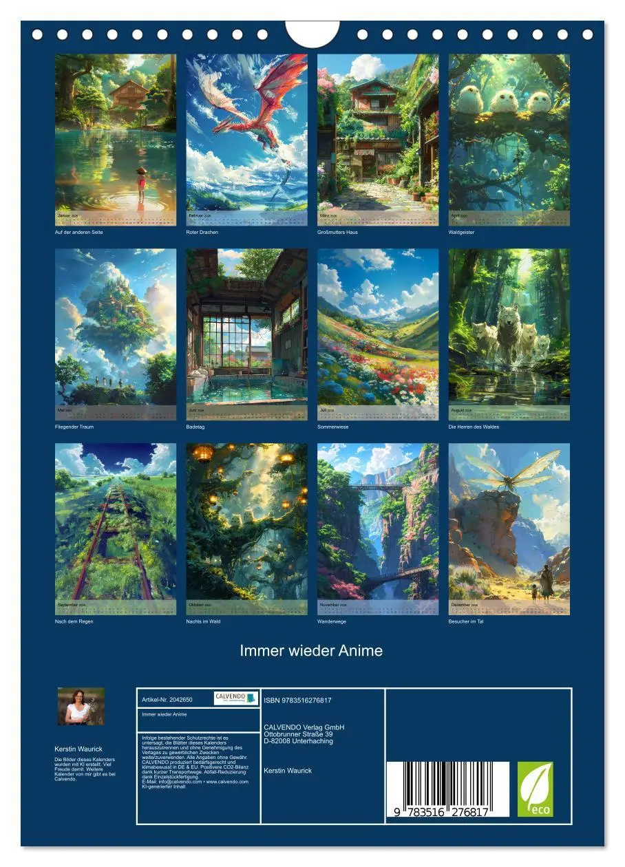 Bild: 9783516276817 | Immer wieder Anime (Wandkalender 2026 DIN A4 hoch), CALVENDO...