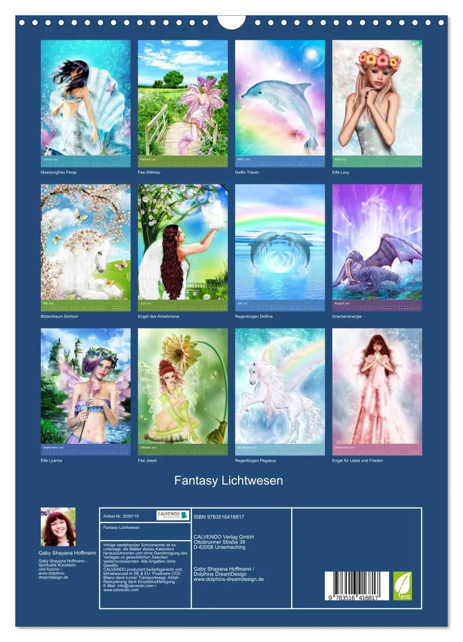 Bild: 9783516416817 | Fantasy Lichtwesen (Wandkalender 2026 DIN A3 hoch), CALVENDO...