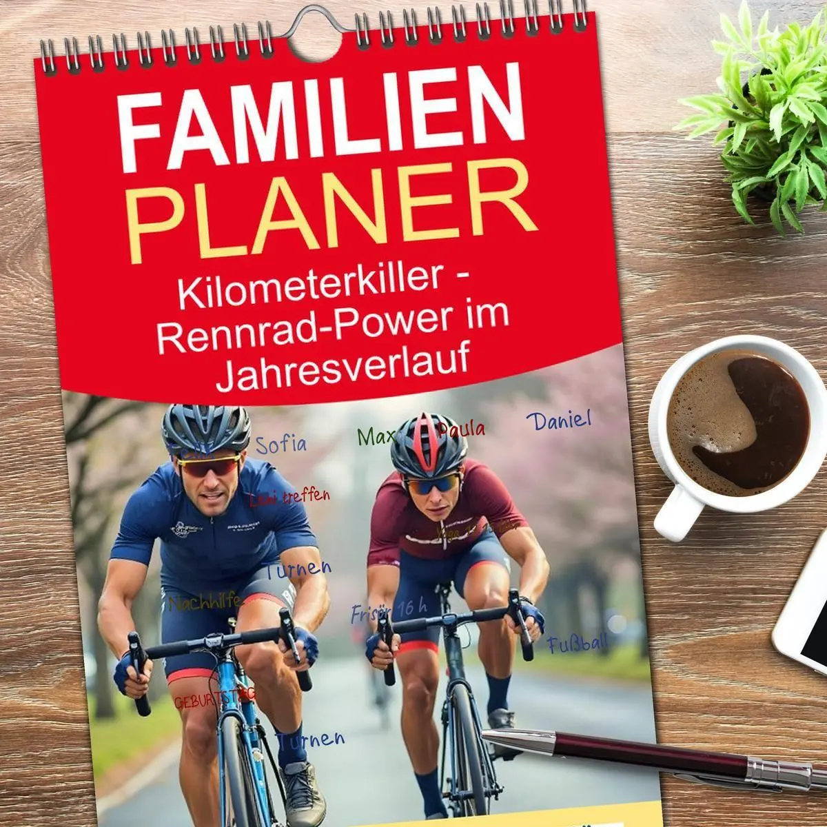 Bild: 9783516656817 | Familienplaner 2026 - Kilometerkiller - Rennrad-Power im...