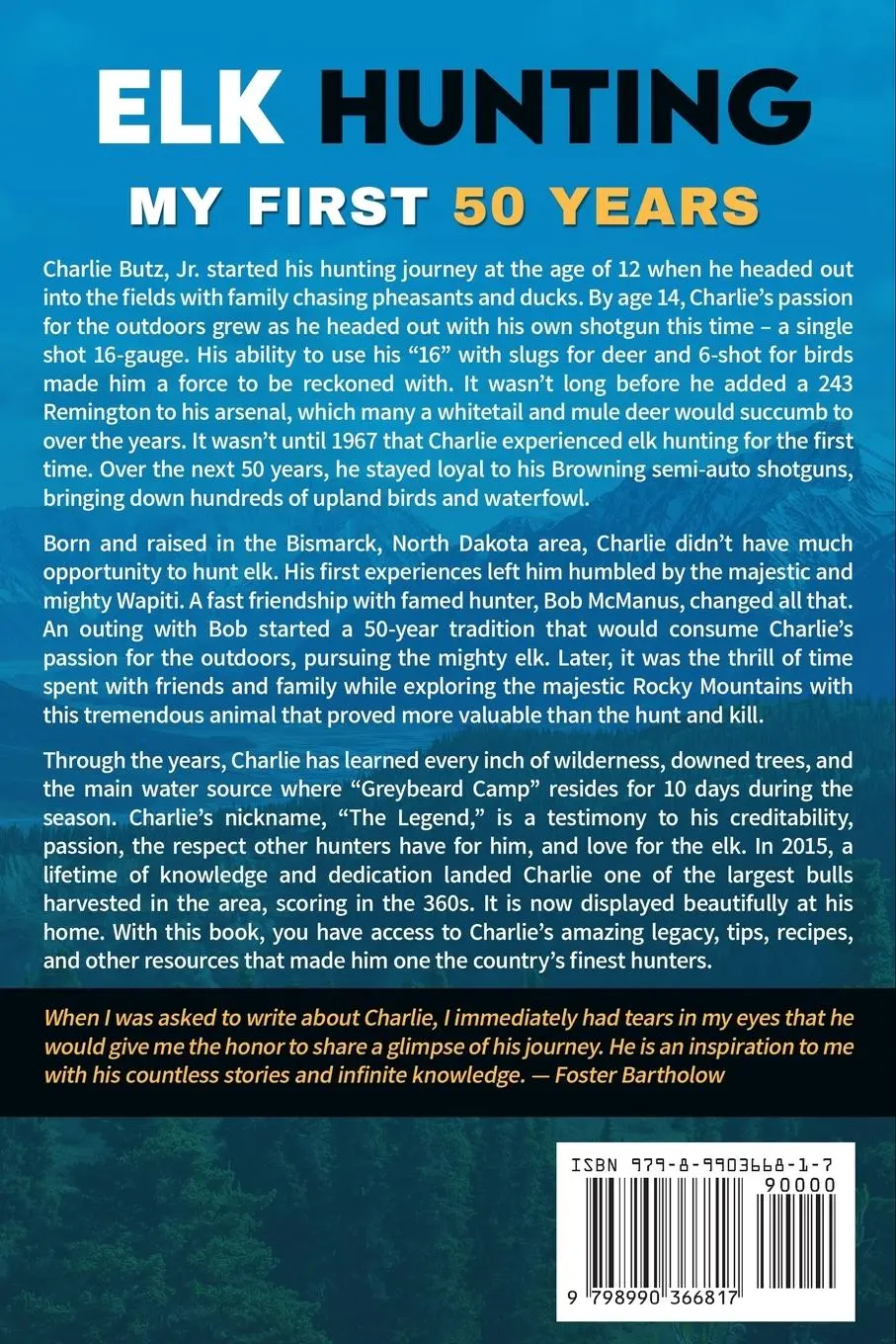 Rückseite: 9798990366817 | Elk Hunting; | Charlie Butz | Taschenbuch | Englisch | 2024
