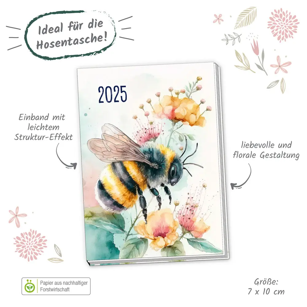 Bild: 4251901506917 | Trötsch Taschenkalender A7 Nature 2025 | Mini-Terminkalender | Co.KG