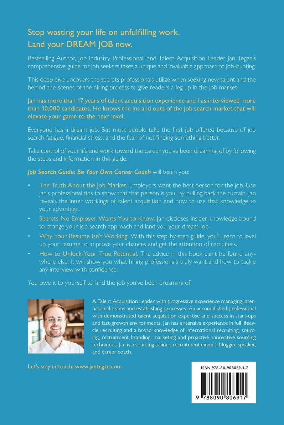 Rückseite: 9788090806917 | Job Search Guide | Be Your Own Career Coach | Jan Tegze | Taschenbuch