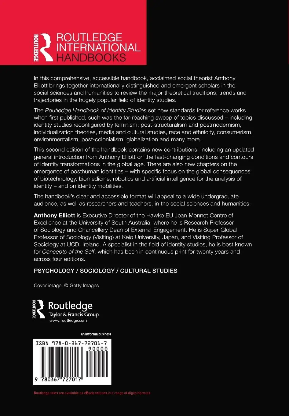 Rückseite: 9780367727017 | Routledge Handbook of Identity Studies | Anthony Elliott | Taschenbuch