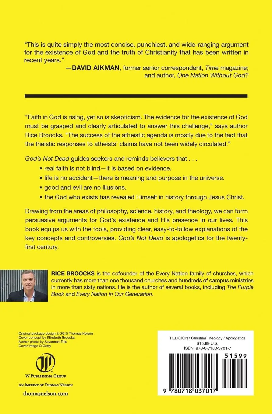 Rückseite: 9780718037017 | God's Not Dead | Evidence for God in an Age of Uncertainty | Broocks