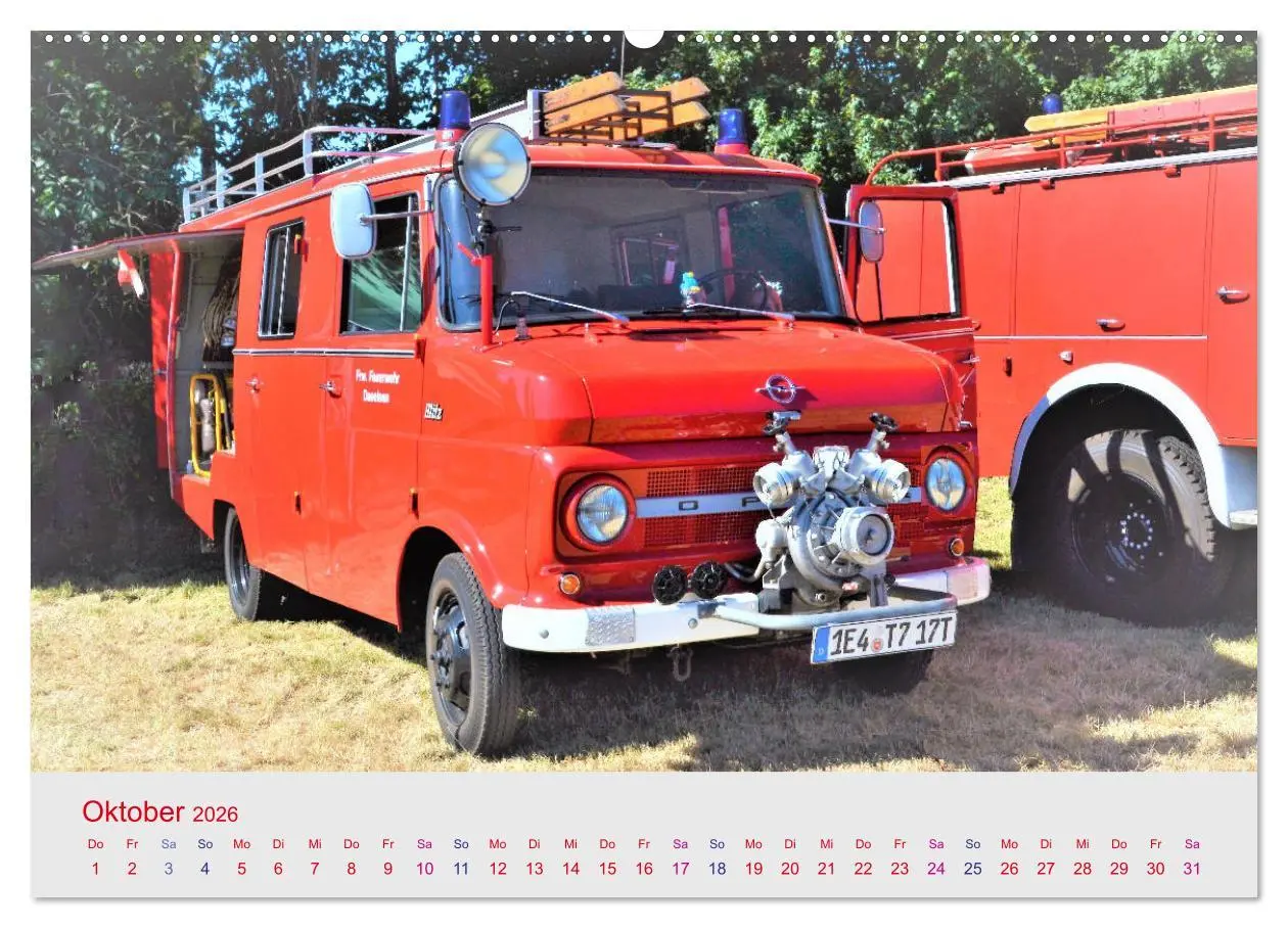 Bild: 9783457687017 | Oldtimer-FEUERWEHR (hochwertiger Premium Wandkalender 2026 DIN A2...