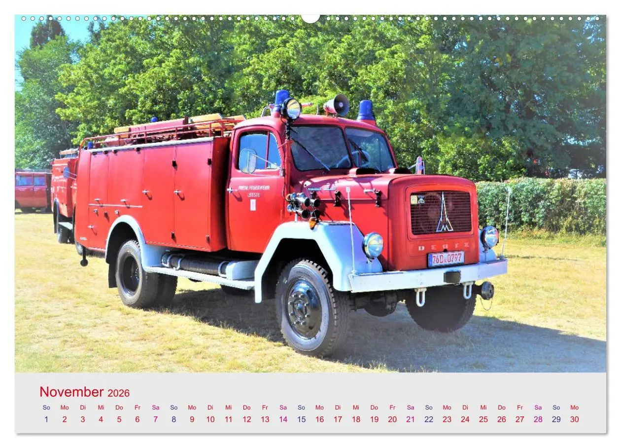 Bild: 9783457687017 | Oldtimer-FEUERWEHR (hochwertiger Premium Wandkalender 2026 DIN A2...