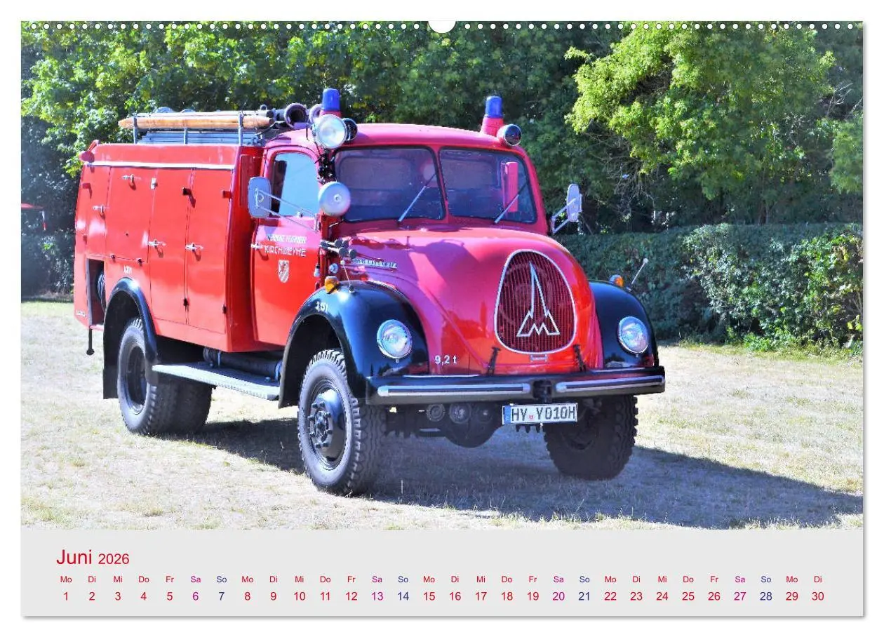 Bild: 9783457687017 | Oldtimer-FEUERWEHR (hochwertiger Premium Wandkalender 2026 DIN A2...