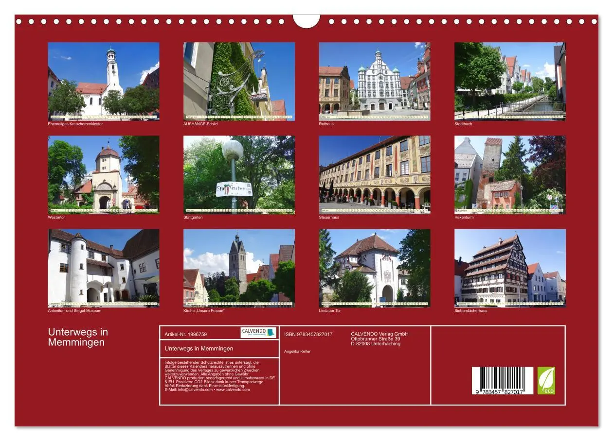 Bild: 9783457827017 | Unterwegs in Memmingen (Wandkalender 2026 DIN A3 quer), CALVENDO...