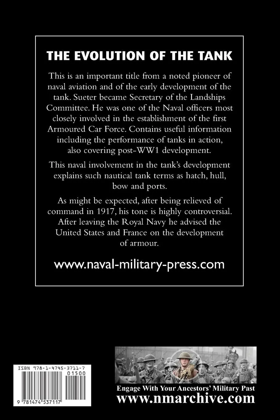 Rückseite: 9781474537117 | THE EVOLUTION OF THE TANK | Rear-Admiral Murray Sueter | Taschenbuch