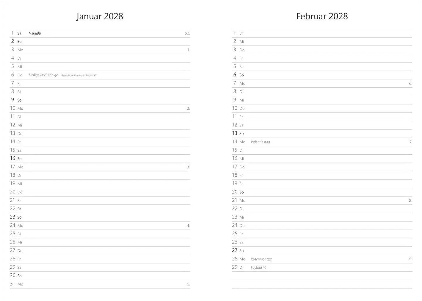 Bild: 9783756417117 | Kalenderbuch A6 blau 2027 | Buch | Bürokalender Heye | 152 S. | 2027