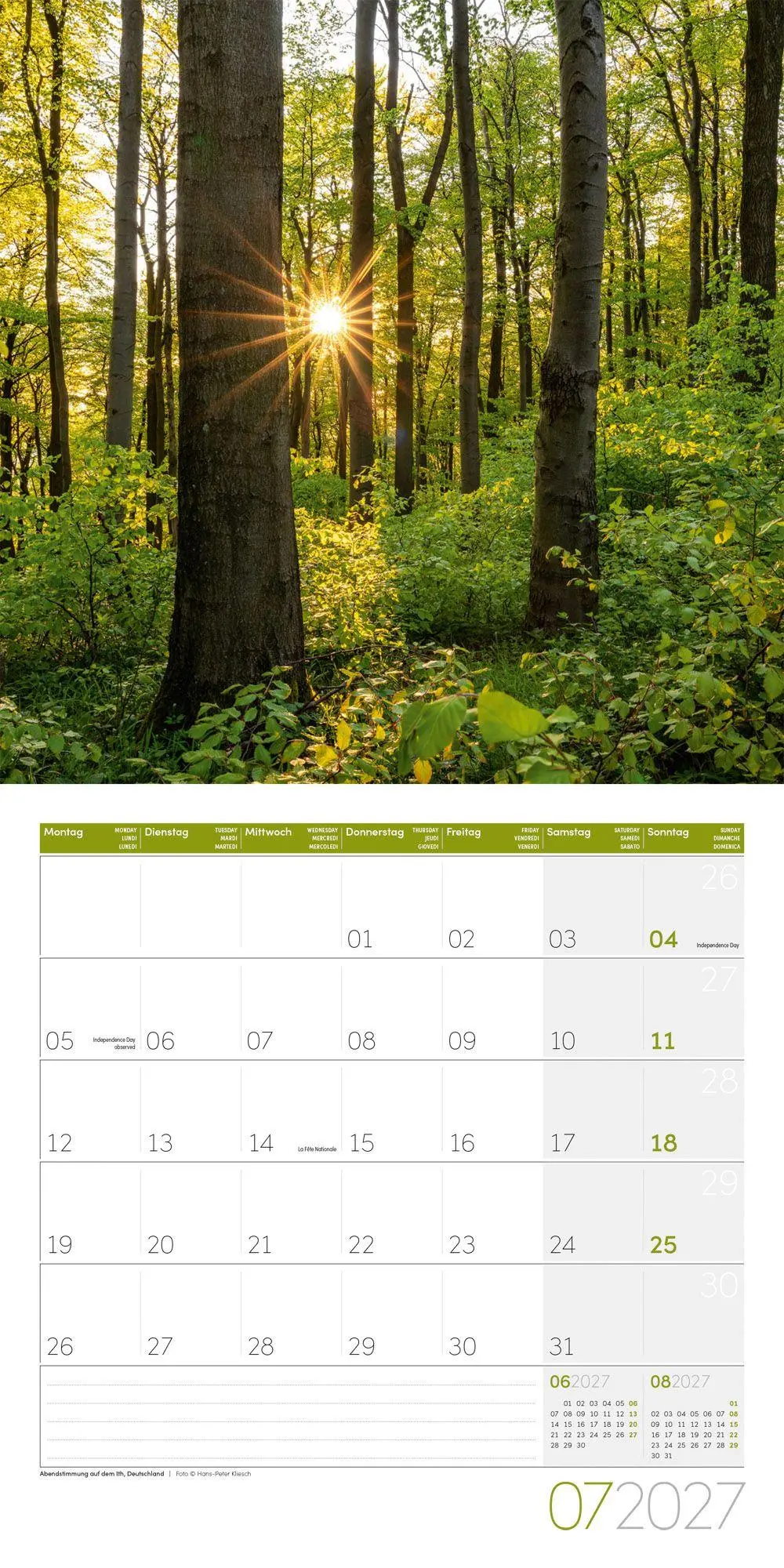 Bild: 9783838447117 | Zauber des Waldes Kalender 2027 - 30x30 - Art12 | GmbH | Kalender