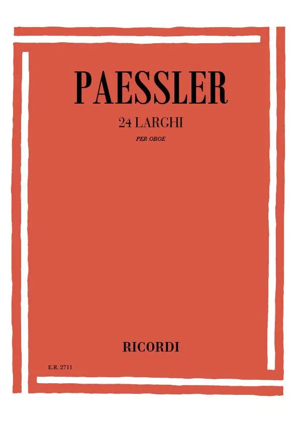 Cover: 9790041827117 | 24 Larghi | C. Paessler | Partitur | Ricordi | EAN 9790041827117