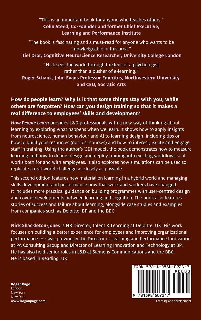 Rückseite: 9781398607217 | How People Learn | Nick Shackleton-Jones | Buch | Englisch | 2023