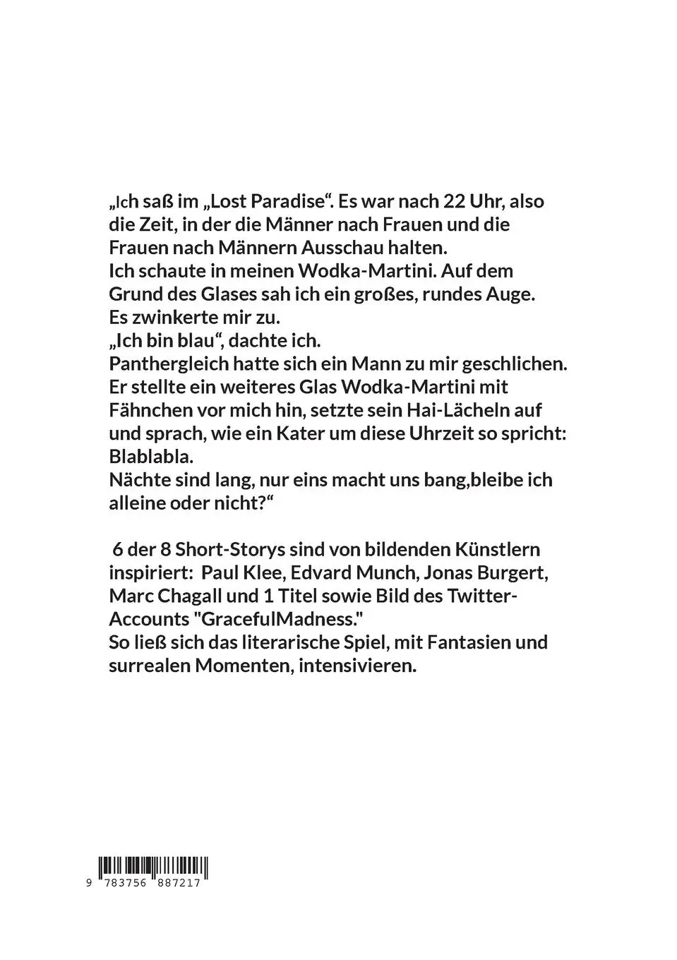 Rückseite: 9783756887217 | Lost Paradise | Short Stories | Annette Van Den Bergh | Taschenbuch