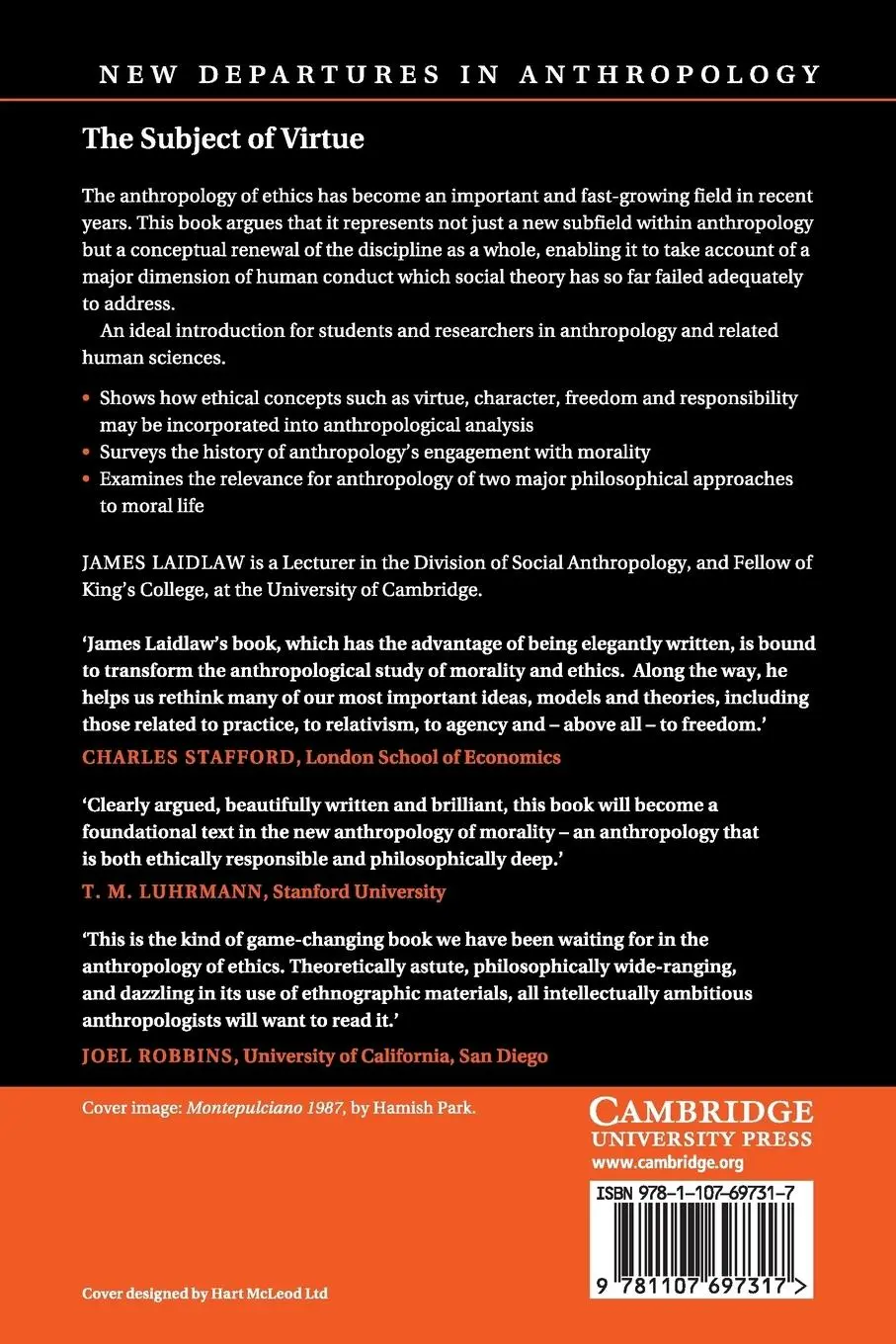 Rückseite: 9781107697317 | The Subject of Virtue | James Laidlaw | Taschenbuch | Englisch | 2015